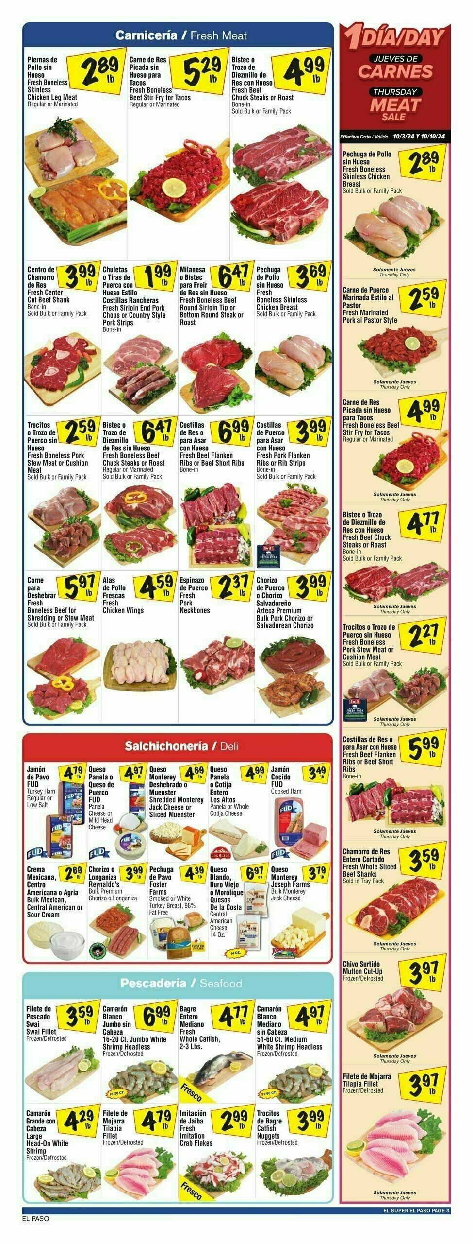 El Super Markets Weekly Ad from October 2