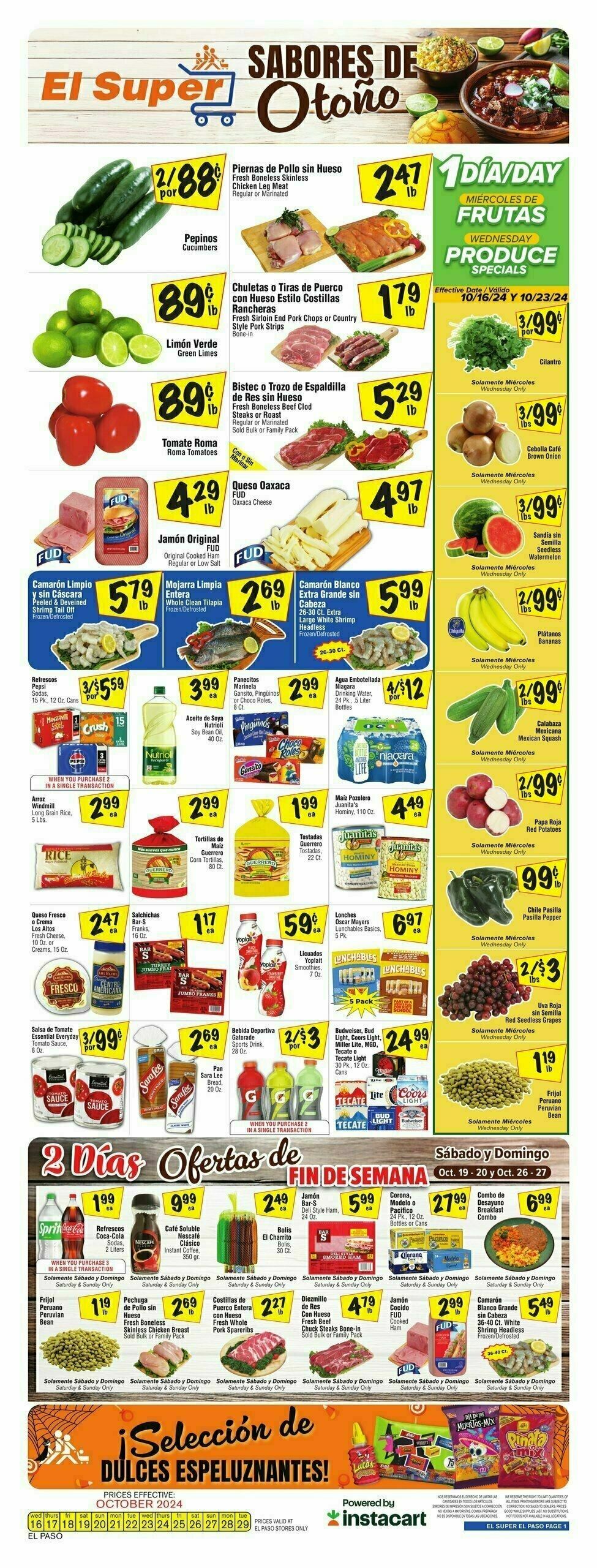 El Super Markets Weekly Ad from October 16