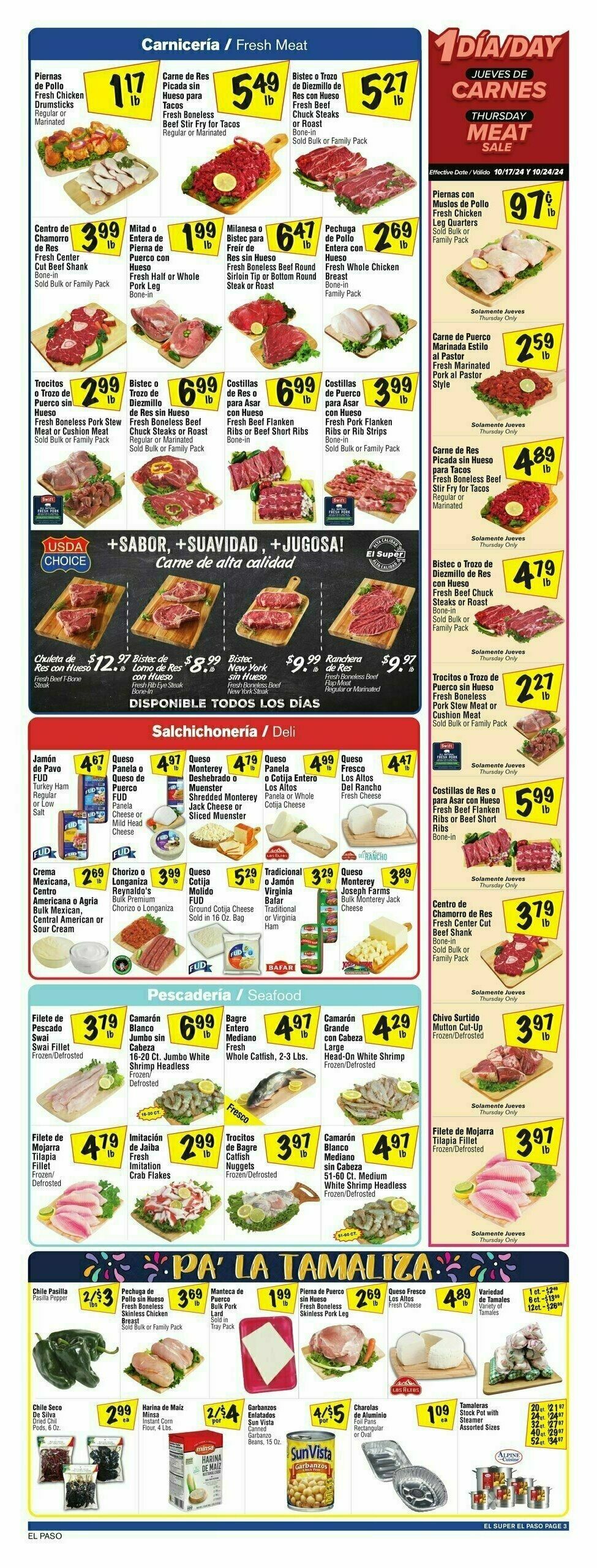 El Super Markets Weekly Ad from October 16