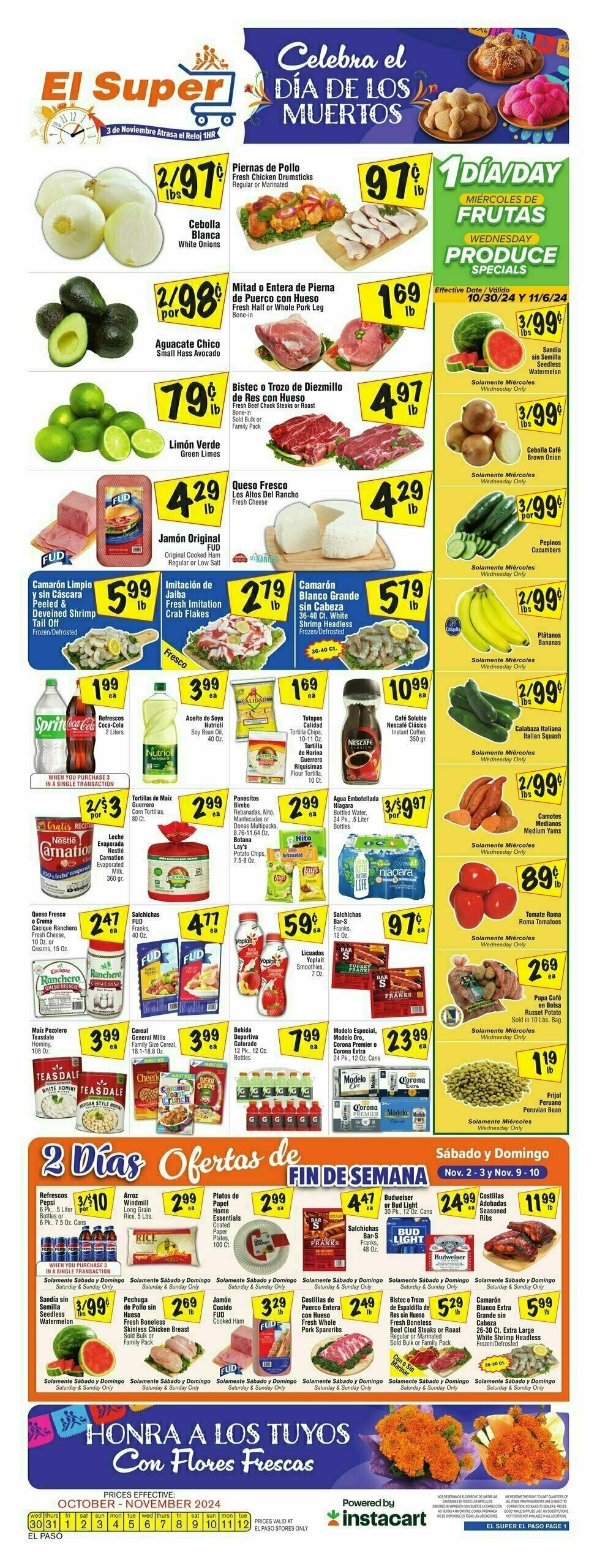 El Super Markets Weekly Ad from October 30