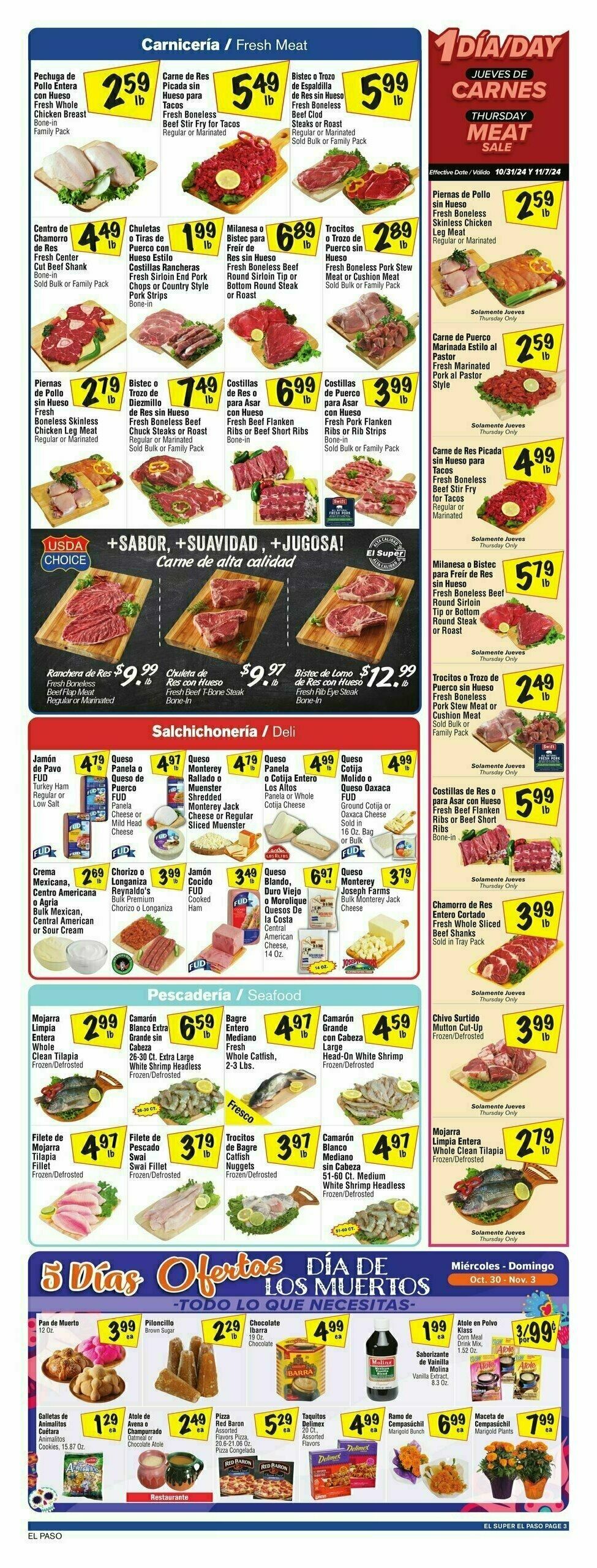 El Super Markets Weekly Ad from October 30