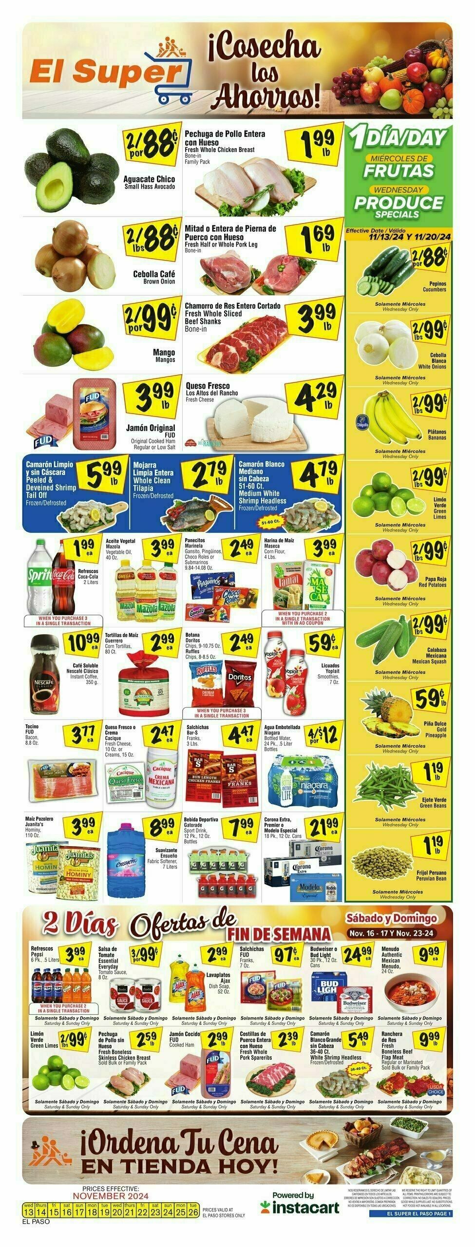 El Super Markets Weekly Ad from November 13