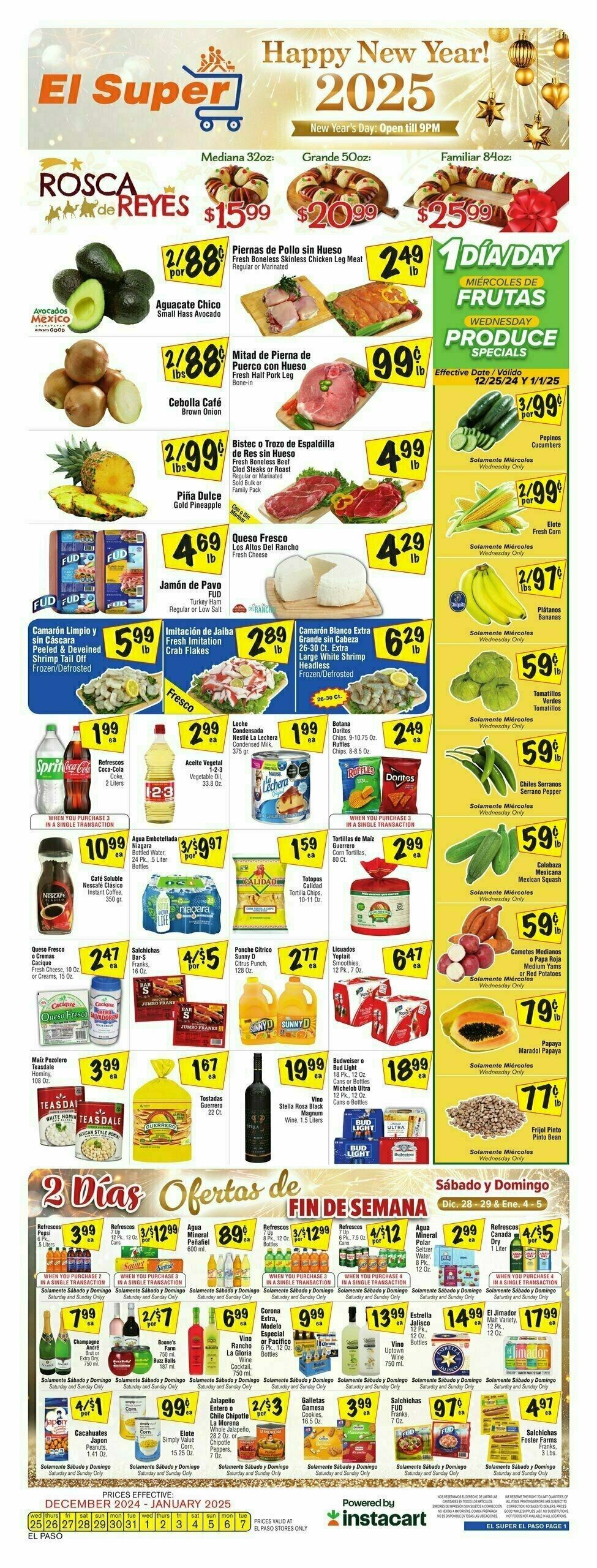 El Super Markets Weekly Ad from December 25