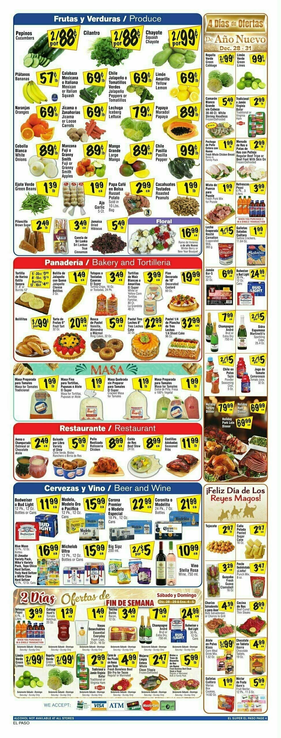 El Super Markets Weekly Ad from December 25