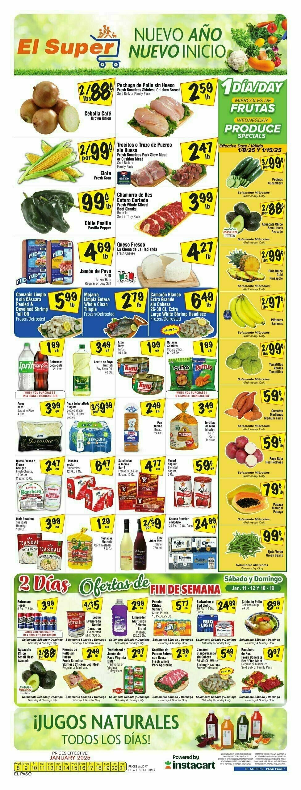 El Super Markets Weekly Ad from January 8