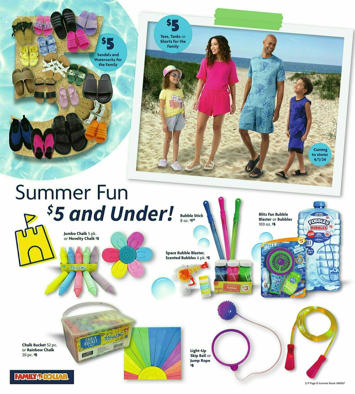 Family Dollar Summer Book Weekly Ad from March 11