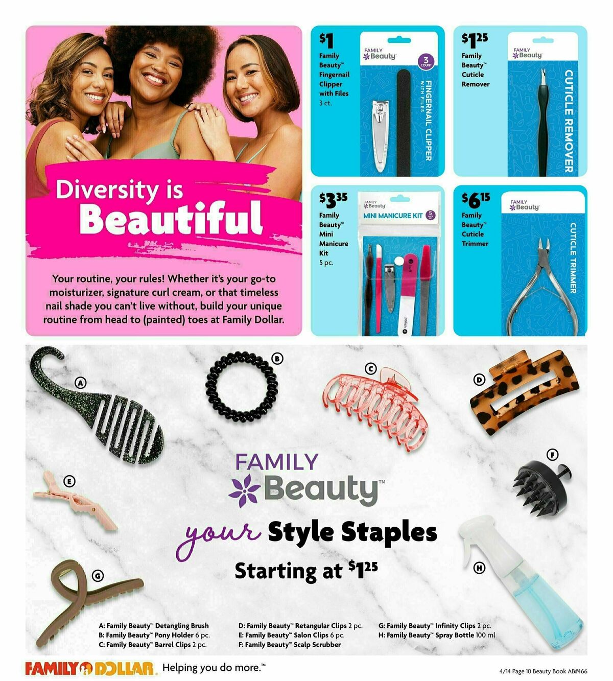 Family Dollar Beauty Book Weekly Ad from April 14