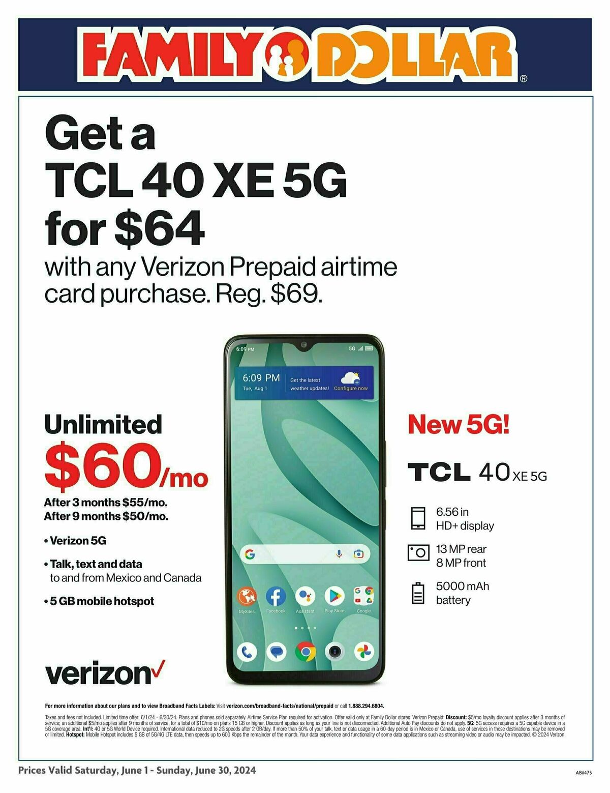 Family Dollar AT&T Tracfone Weekly Ad from June 1