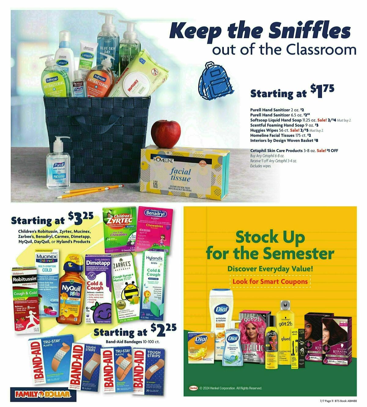 Family Dollar Back to School Weekly Ad from July 7