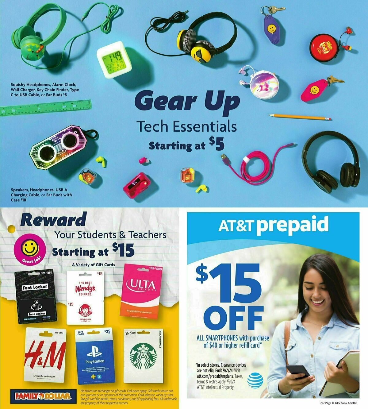 Family Dollar Back to School Weekly Ad from July 7