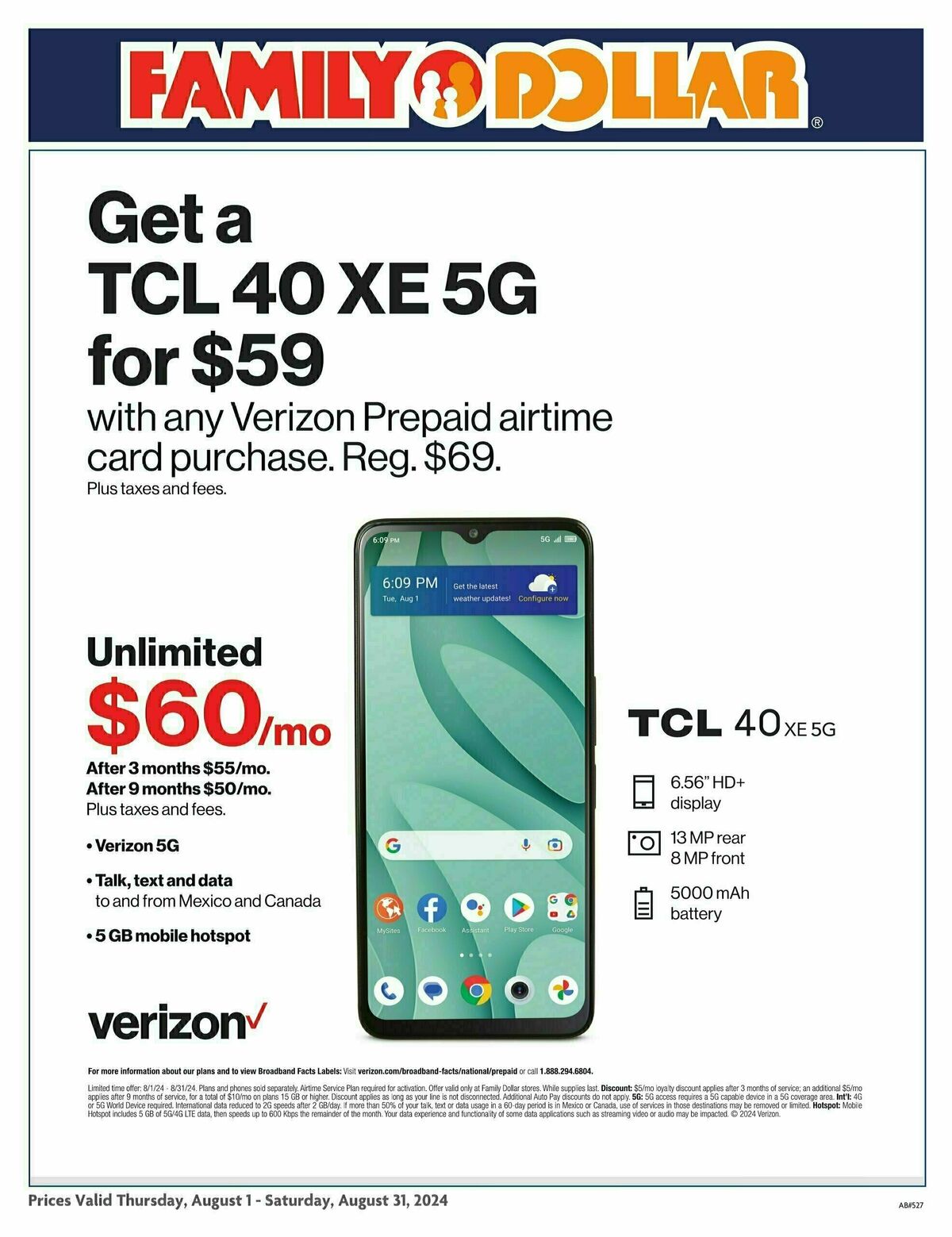 Family Dollar AT&T Tracfone Weekly Ad from August 1