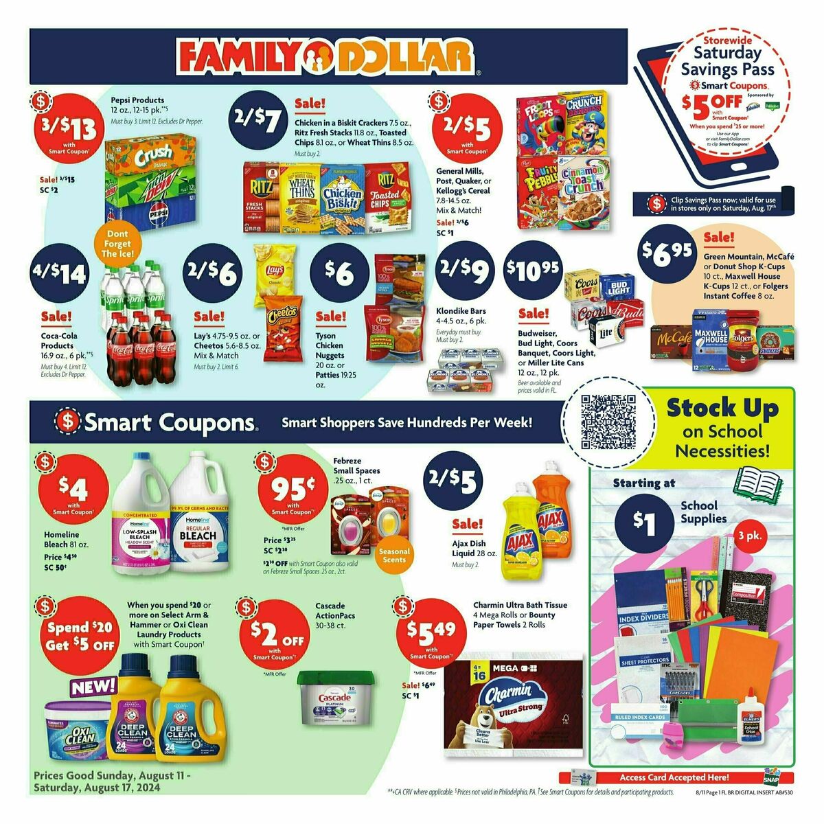 Family Dollar Weekly Ad from August 11