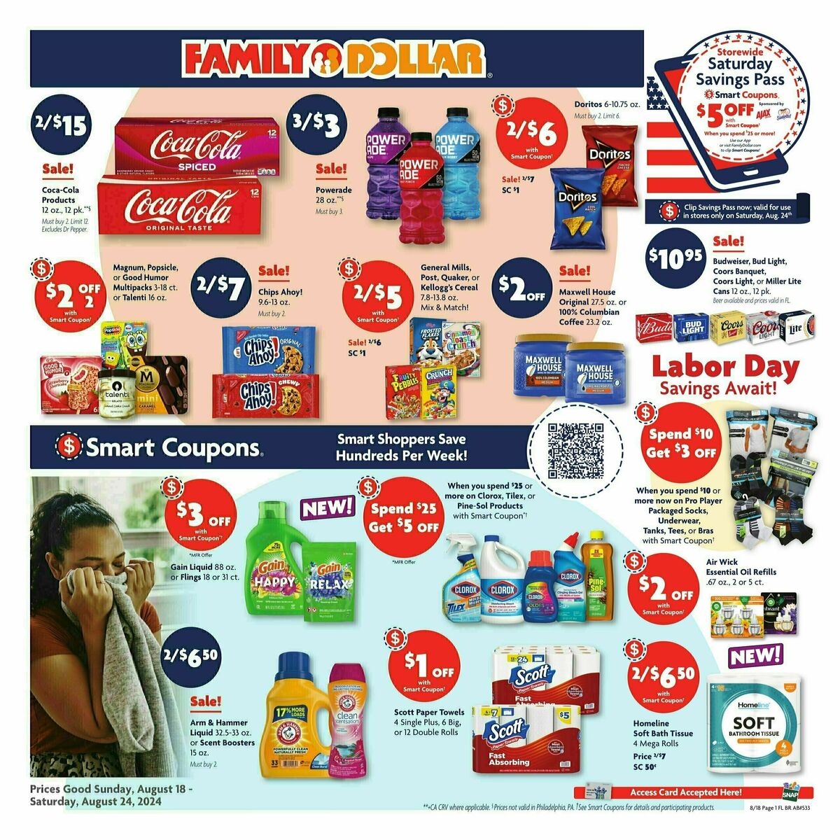 Family Dollar Weekly Ad from August 18