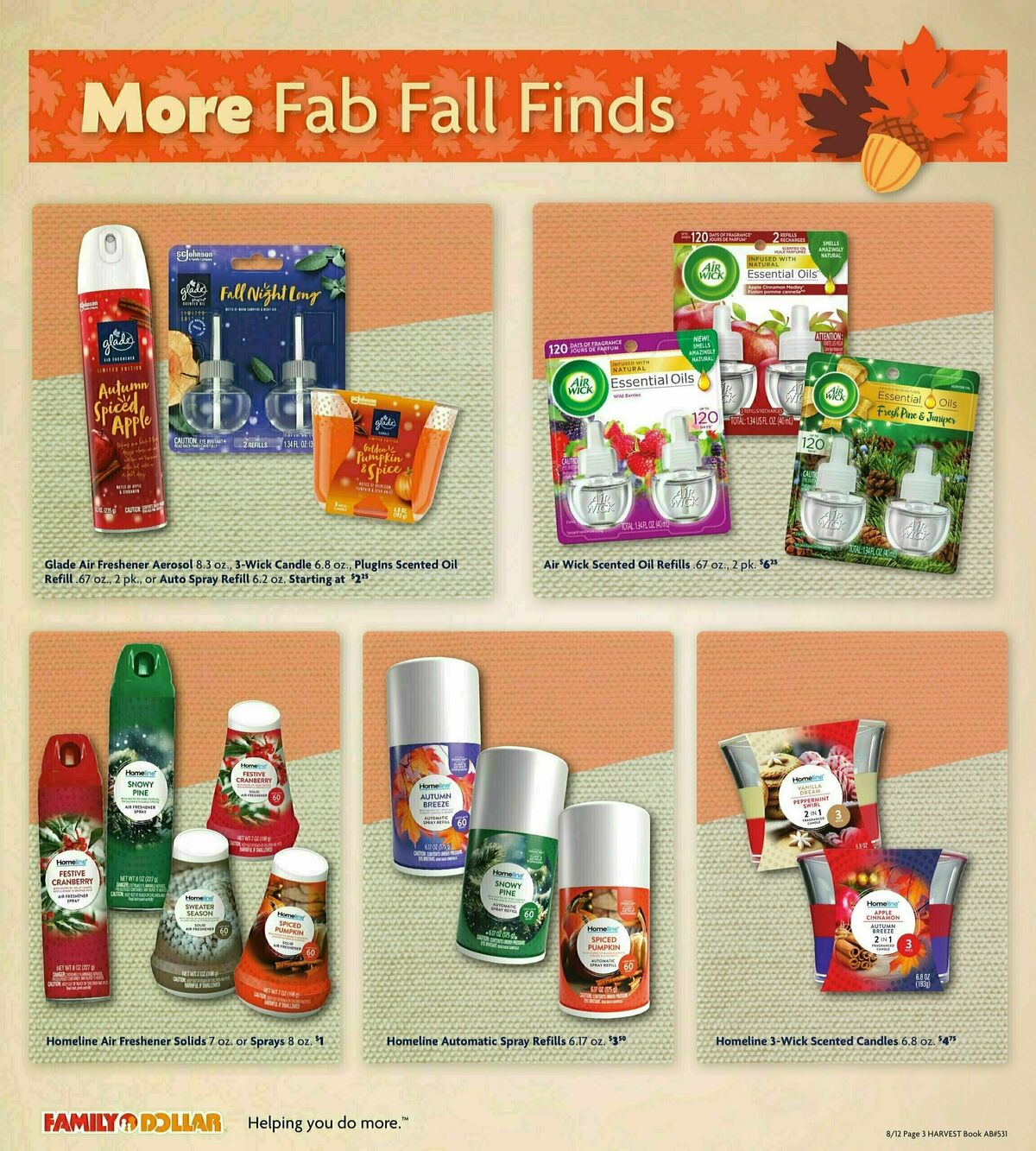 Family Dollar Harvest Book Weekly Ad from August 12