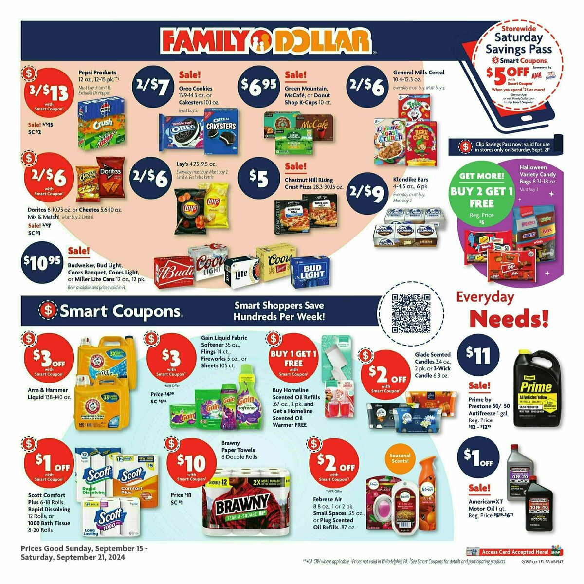 Family Dollar Weekly Ad from September 15