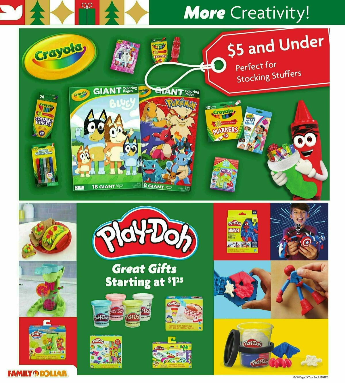 Family Dollar Holiday Toy Guide Weekly Ad from October 18