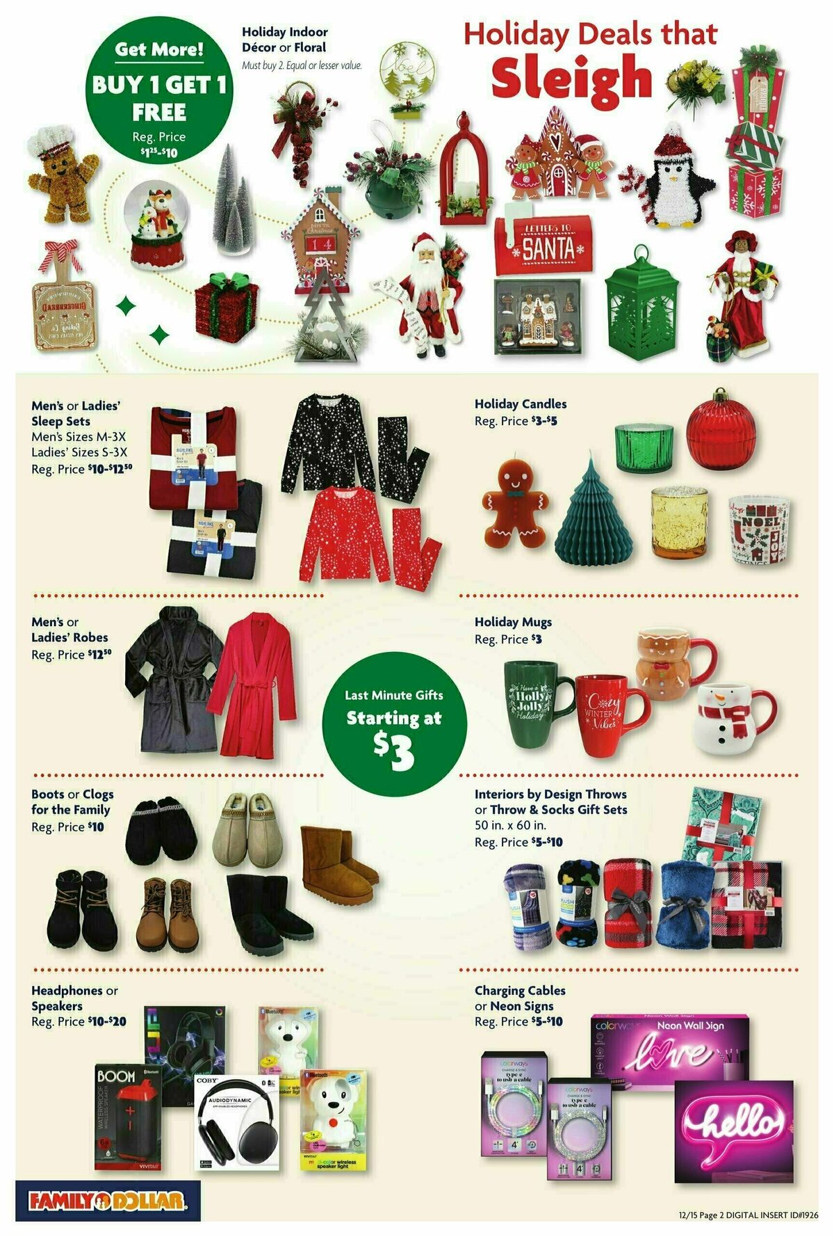 Family Dollar Weekly Ad from December 15