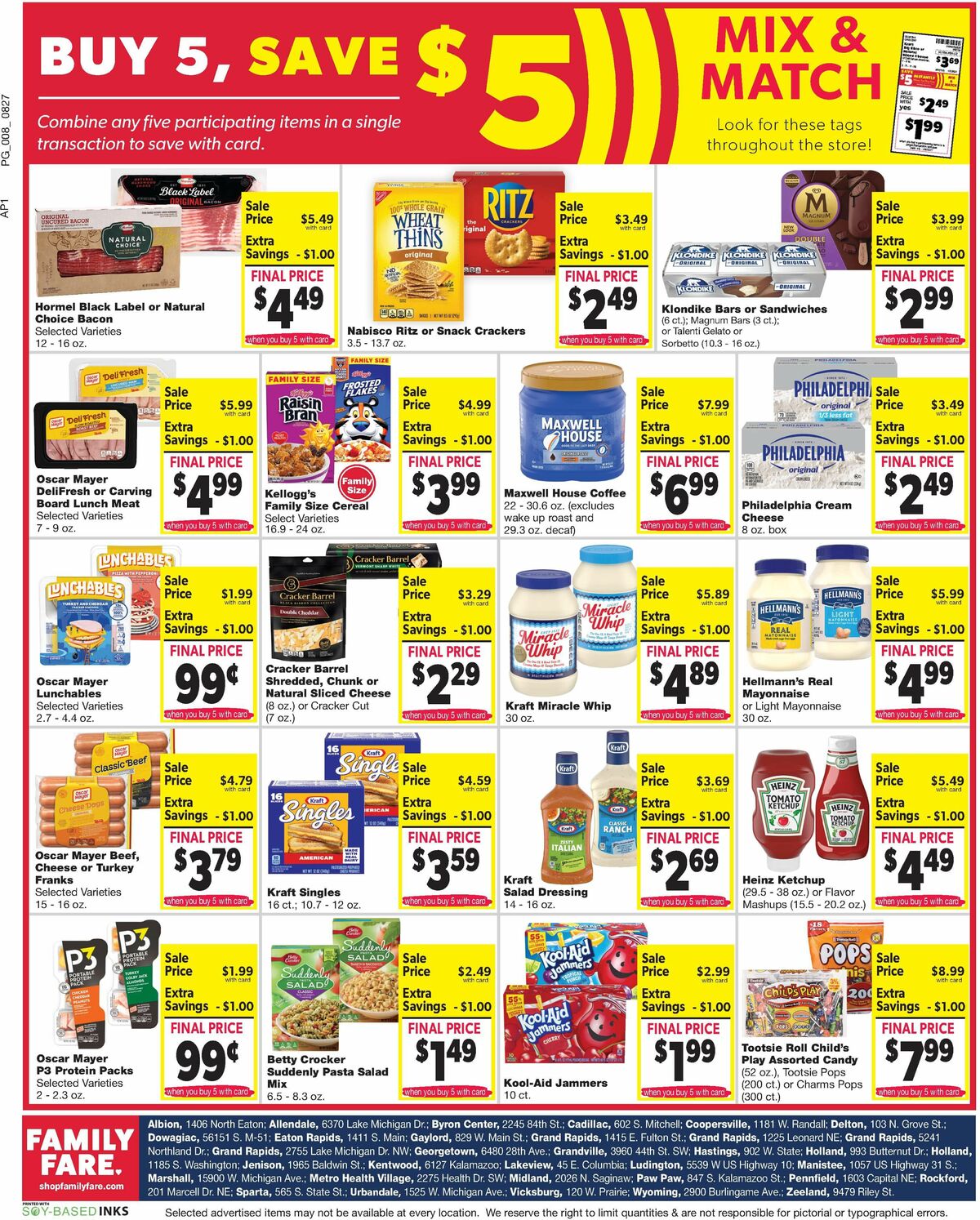 Family Fare Weekly Ad from August 27