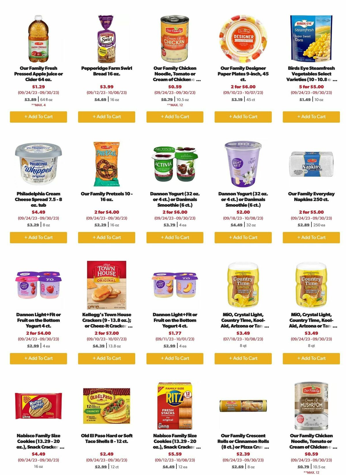 Family Fare Weekly Ad from September 24