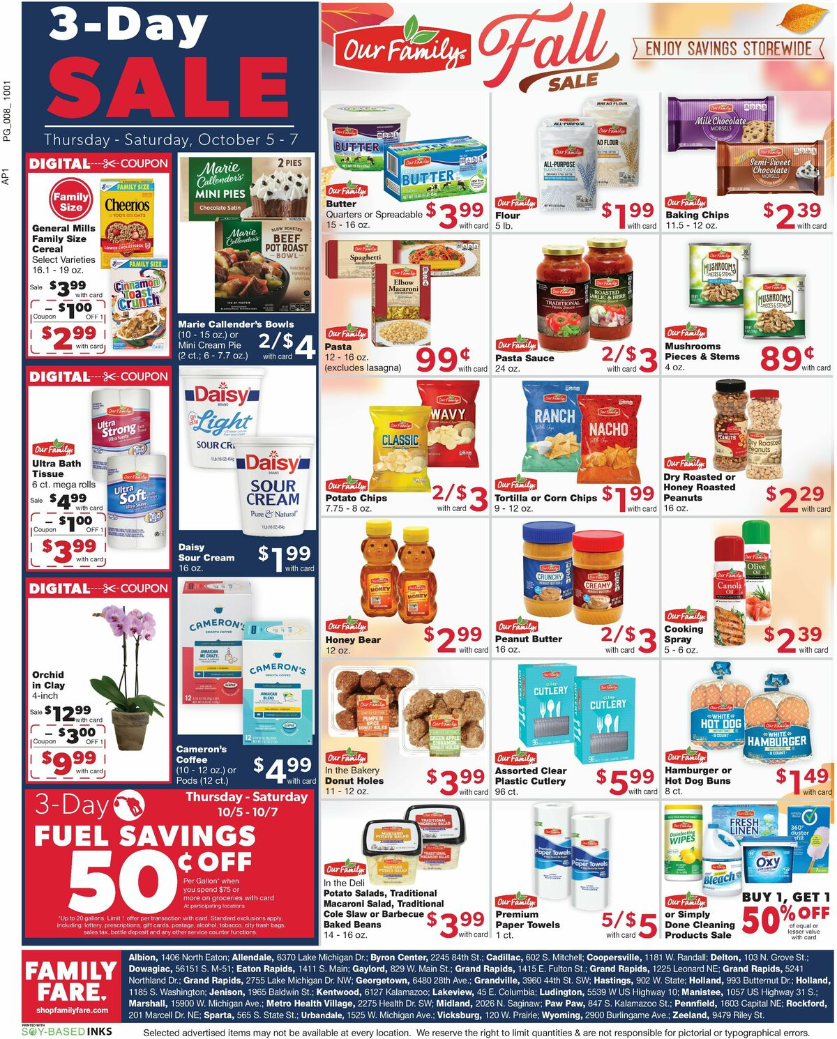 Family Fare Weekly Ad from October 1