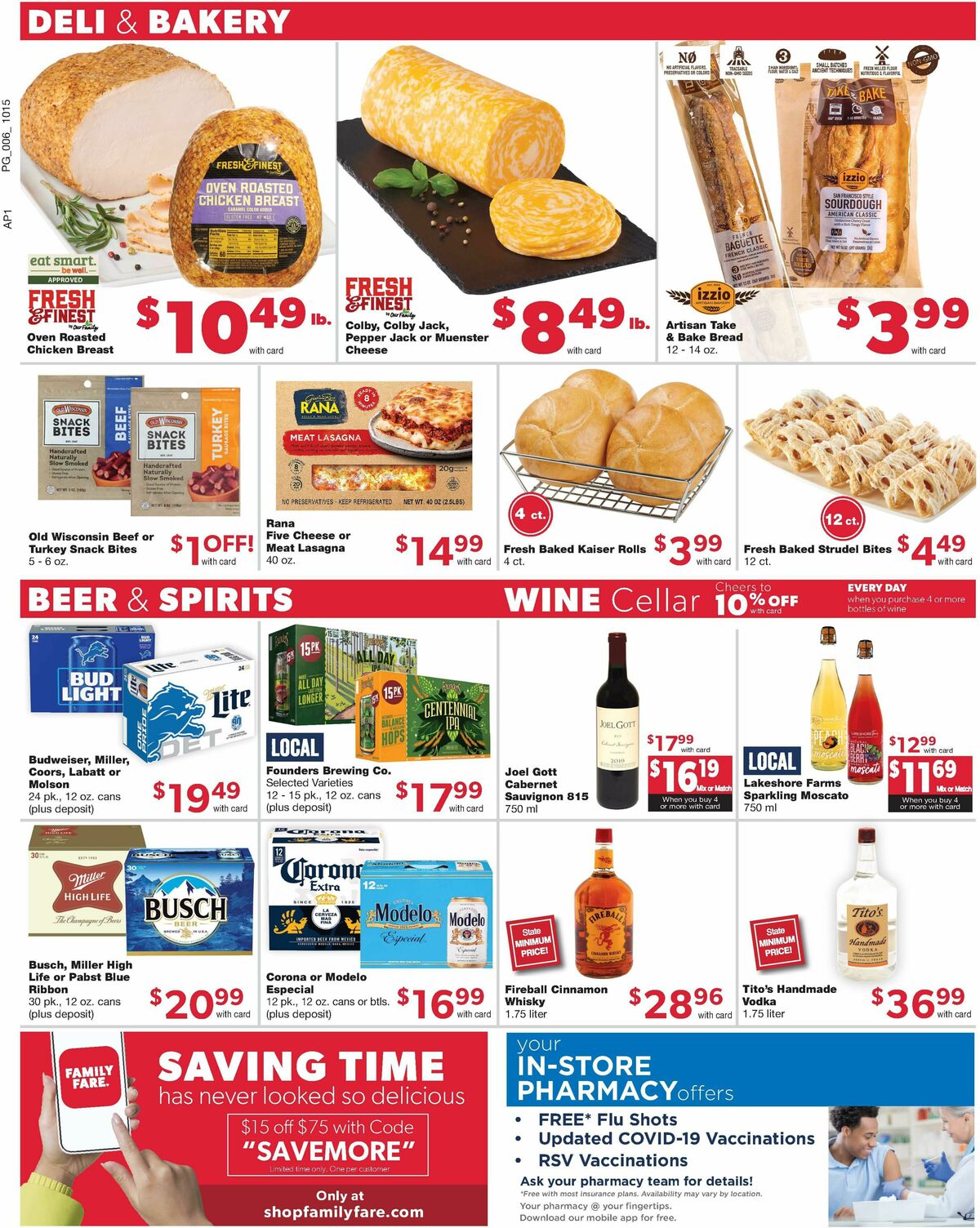 Family Fare Weekly Ad from October 15