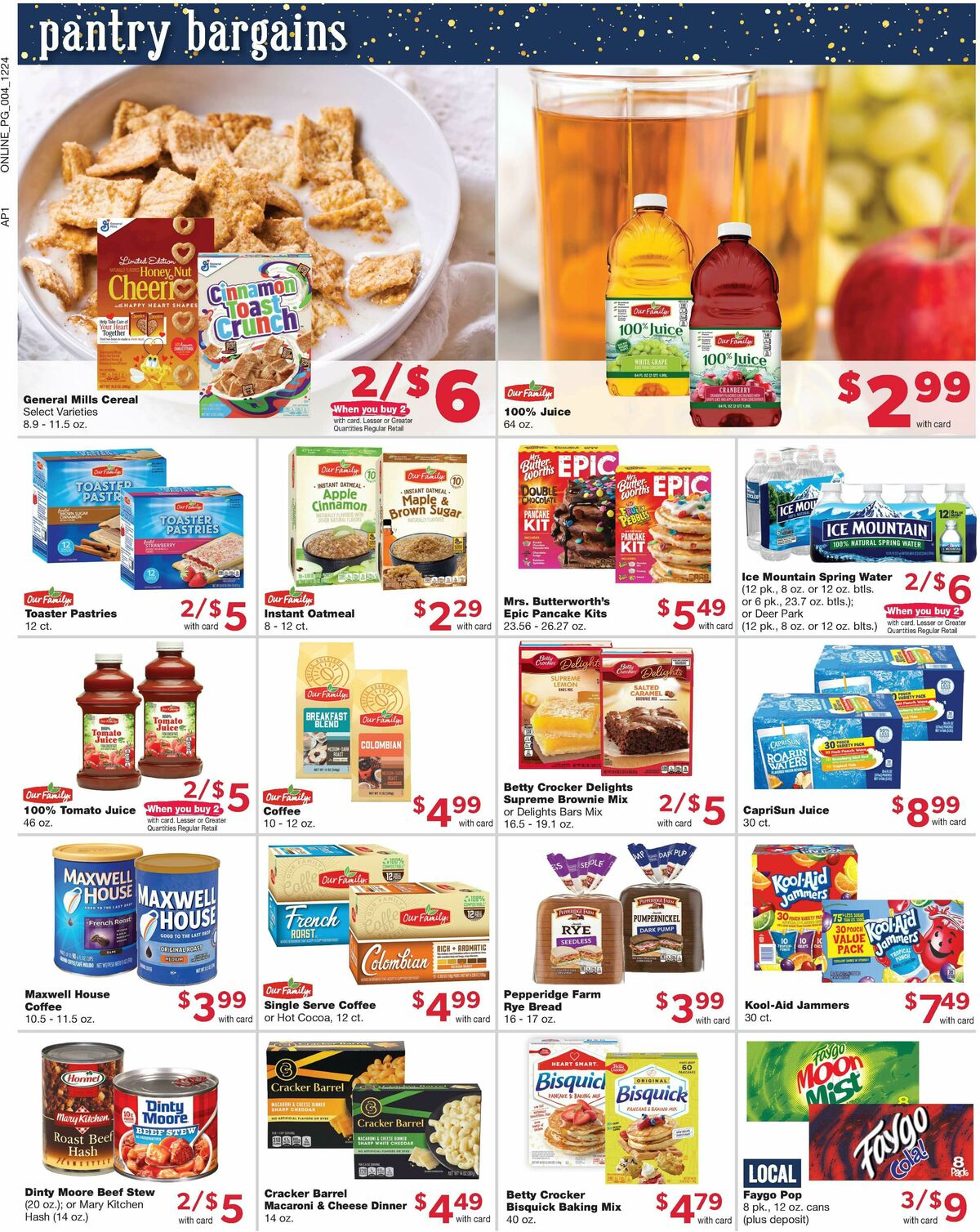 Family Fare Weekly Ad from December 25