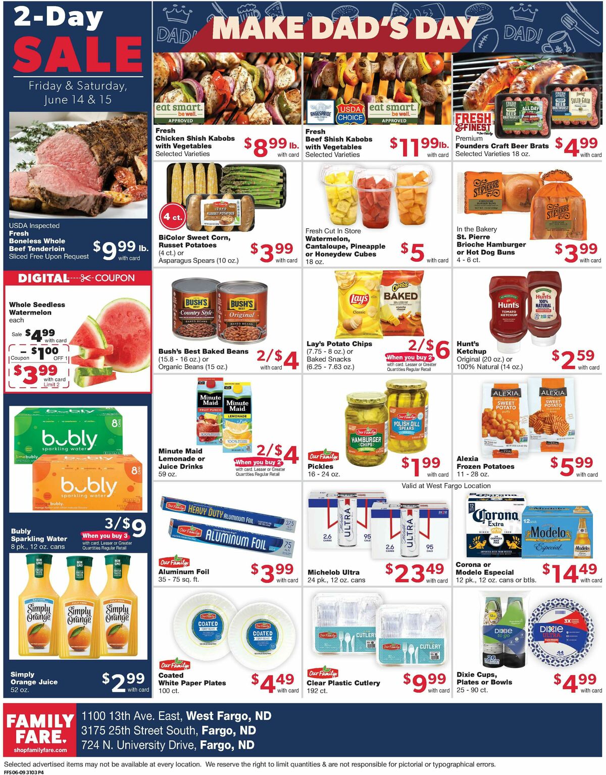 Family Fare Weekly Ad from June 9