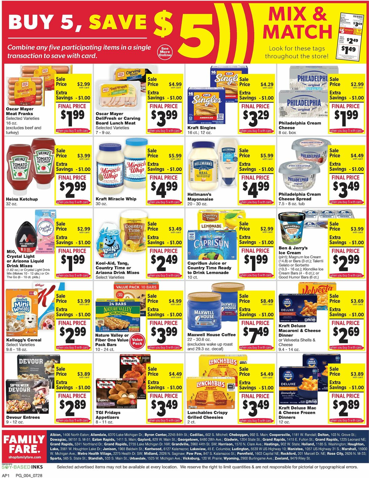 Family Fare Weekly Ad from July 28