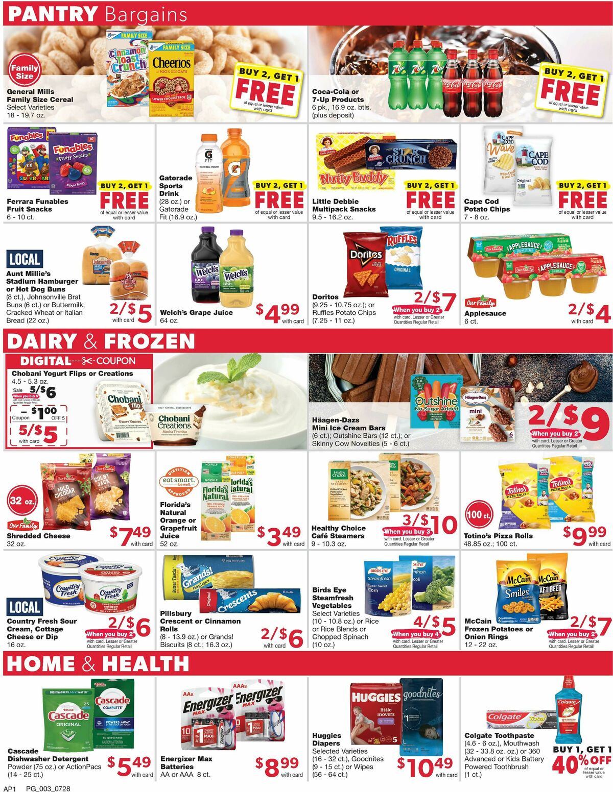 Family Fare Weekly Ad from July 28