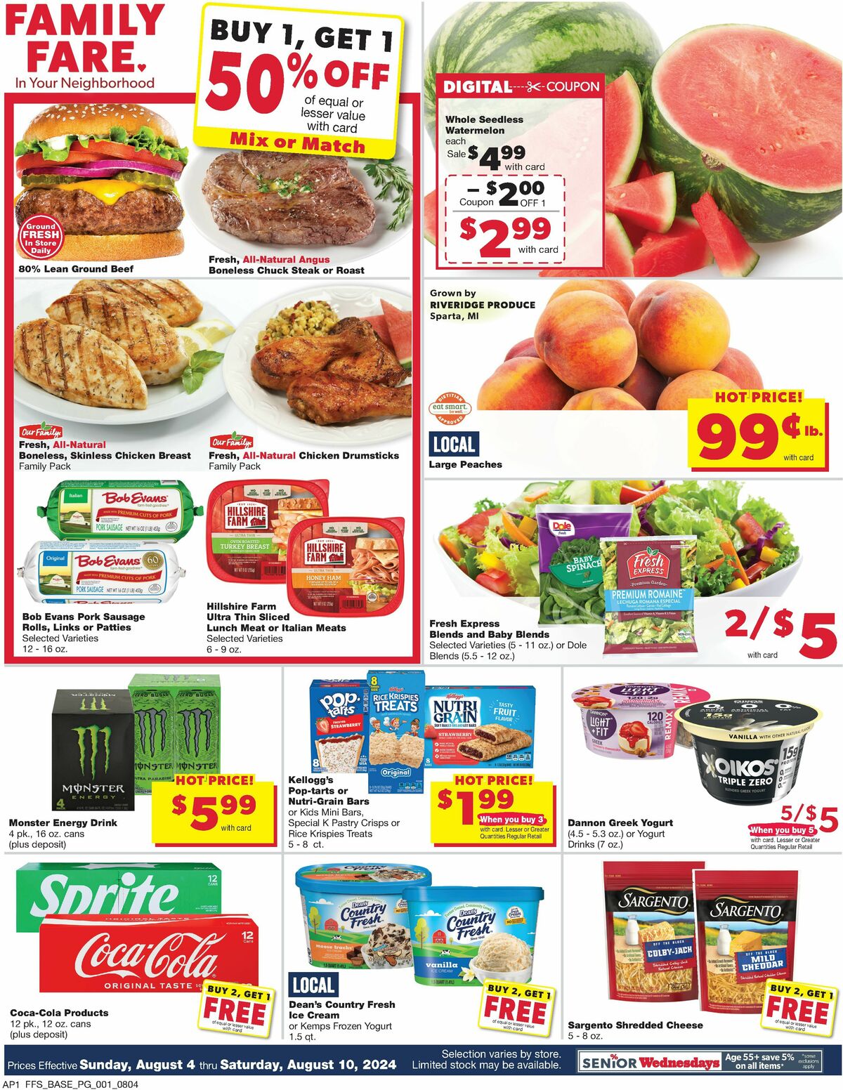 Family Fare Weekly Ad from August 4