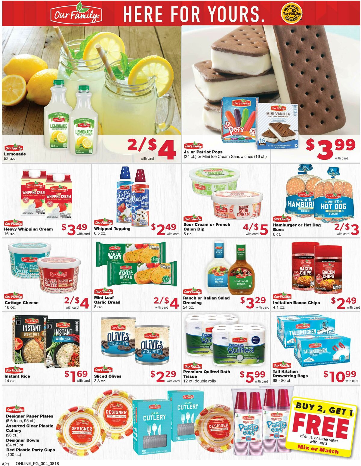 Family Fare Weekly Ad from August 18