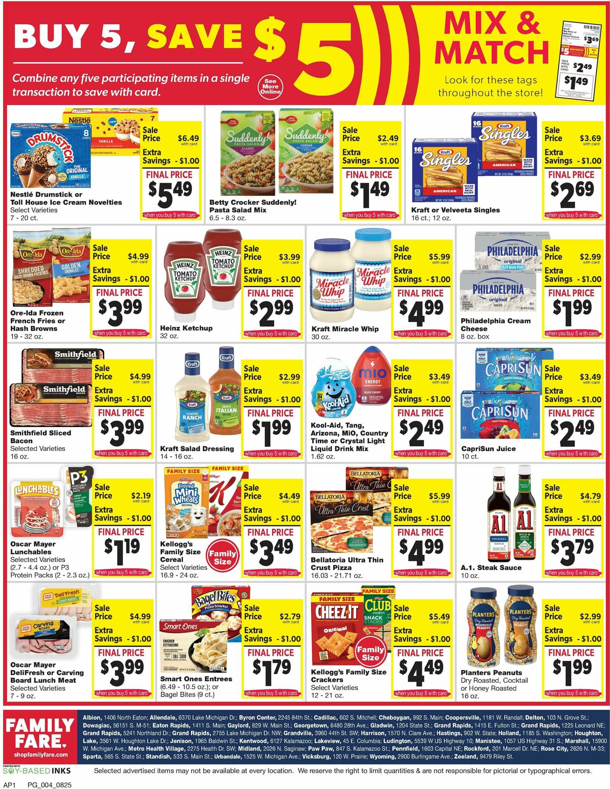 Family Fare Weekly Ad from August 25