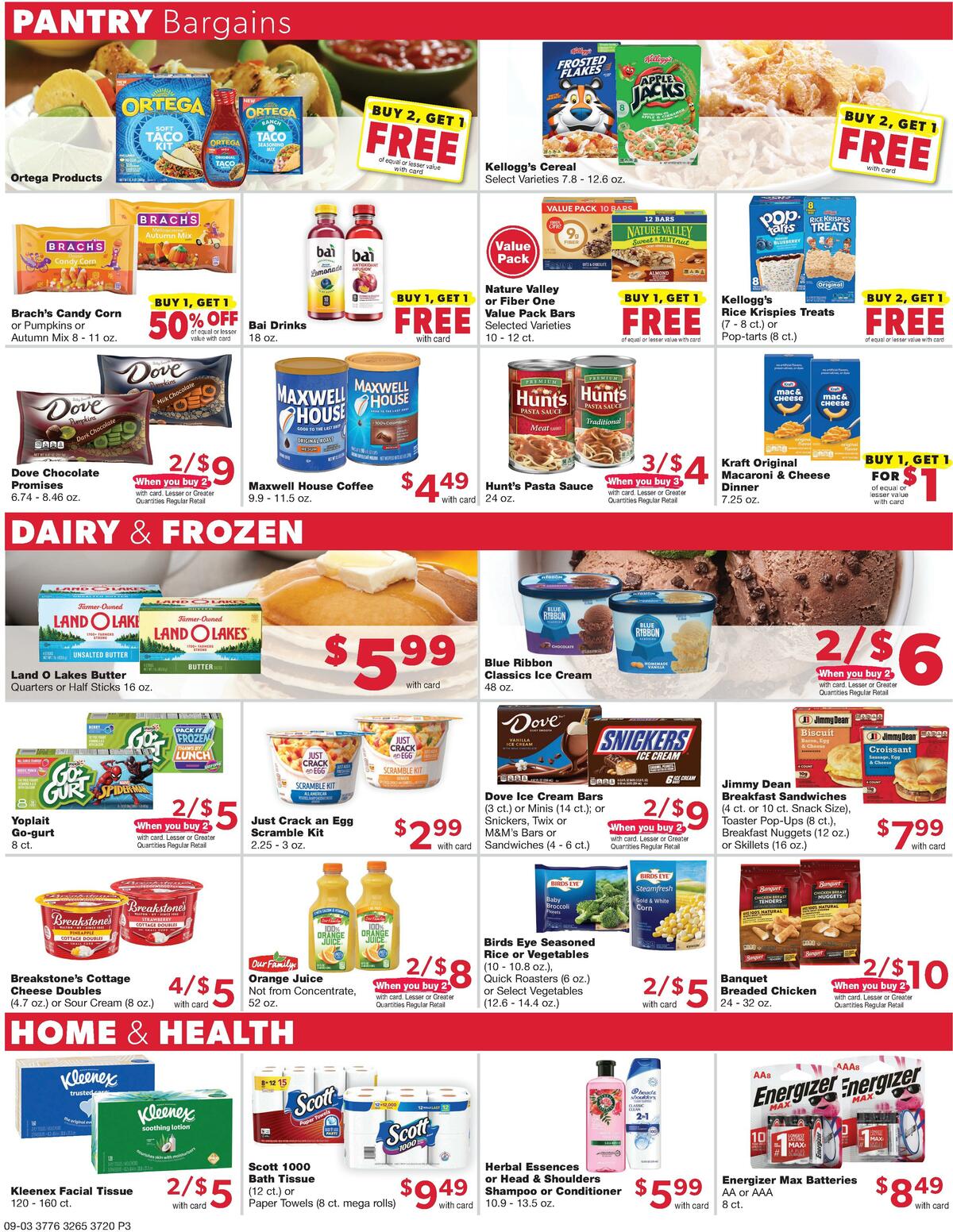 Family Fare Weekly Ad from September 3