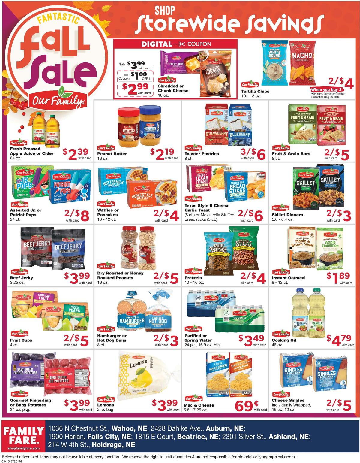 Family Fare Weekly Ad from September 15