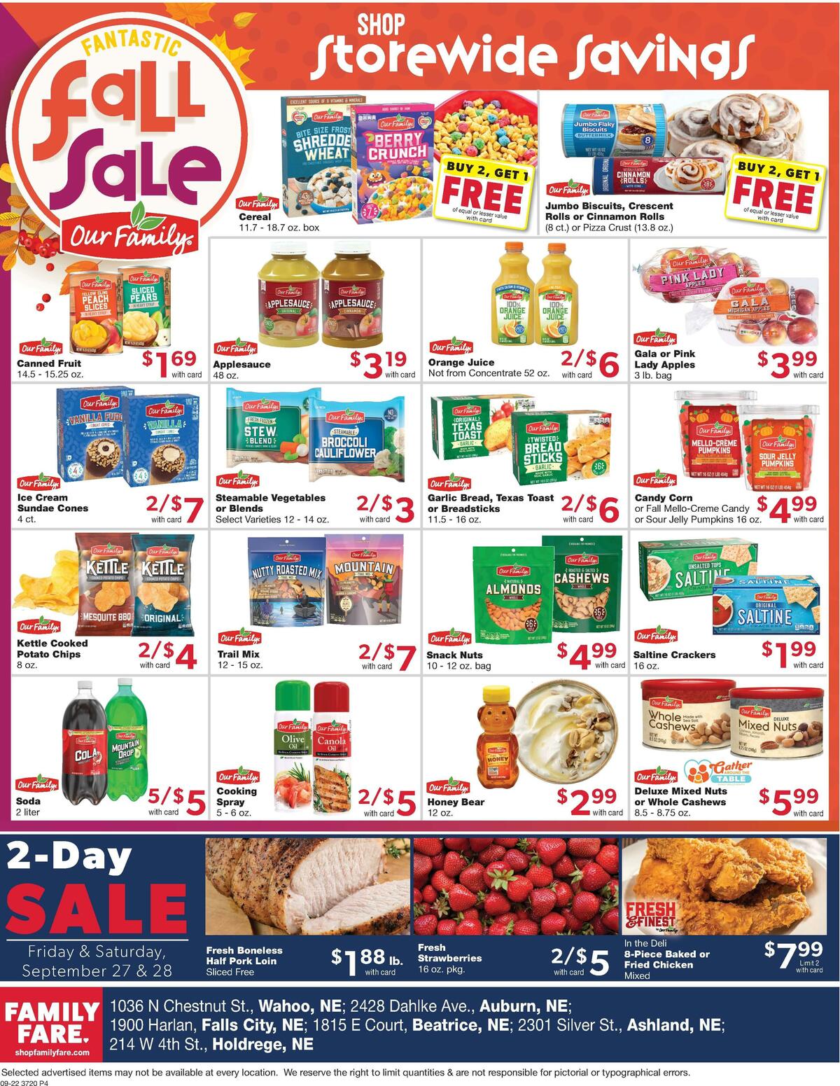 Family Fare Weekly Ad from September 22