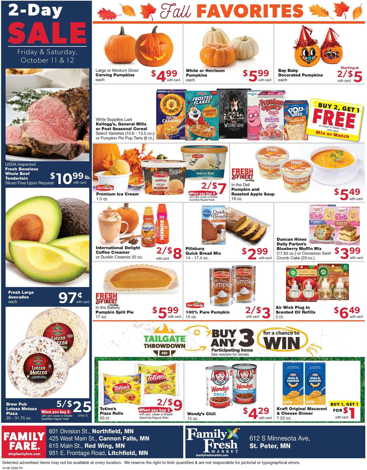 Family Fare Weekly Ad from October 6