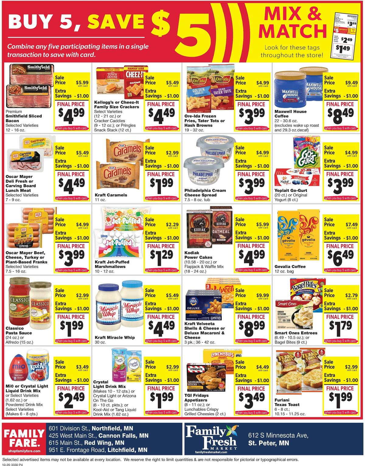 Family Fare Weekly Ad from October 20