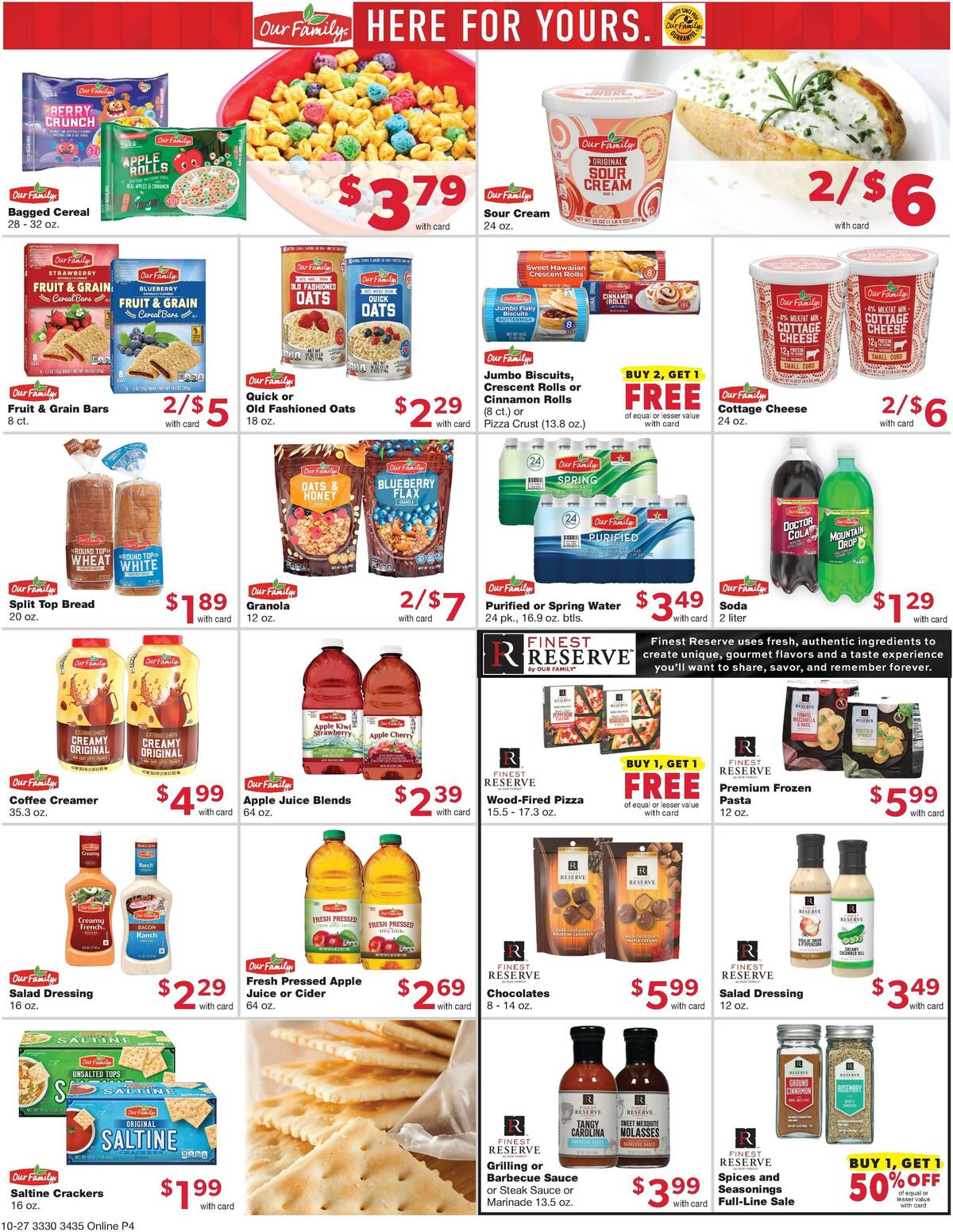 Family Fare Weekly Ad from October 27