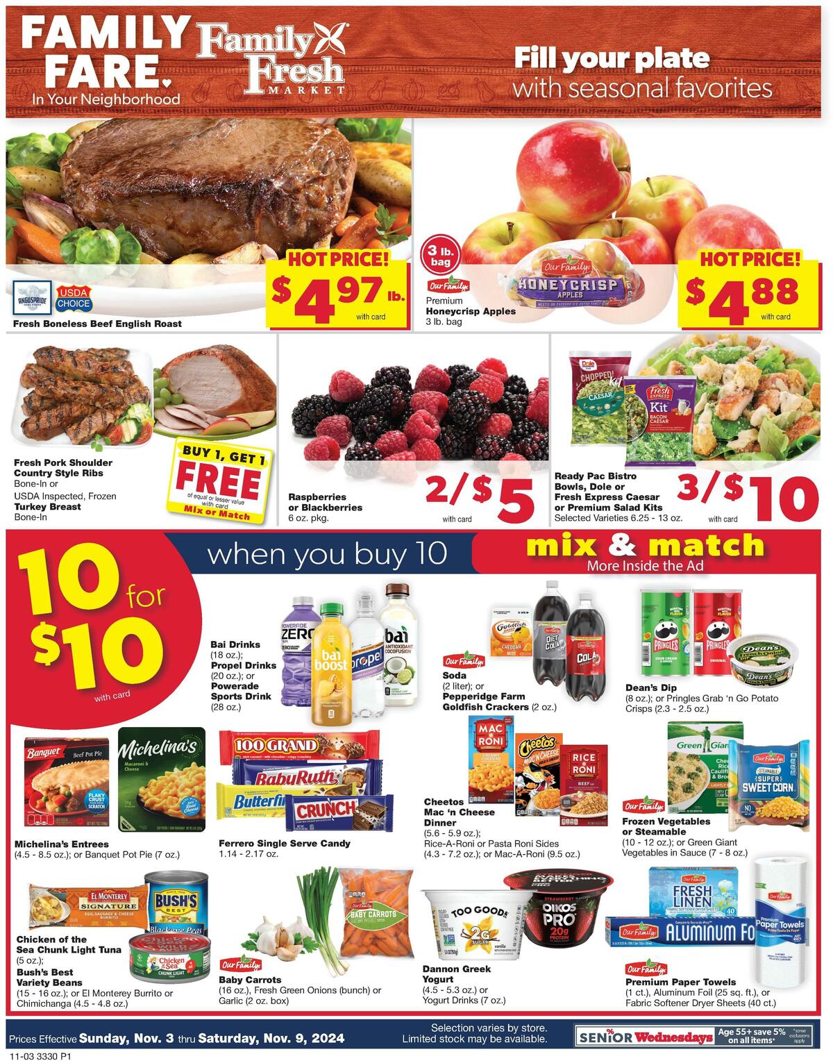 Family Fare Weekly Ad from November 3