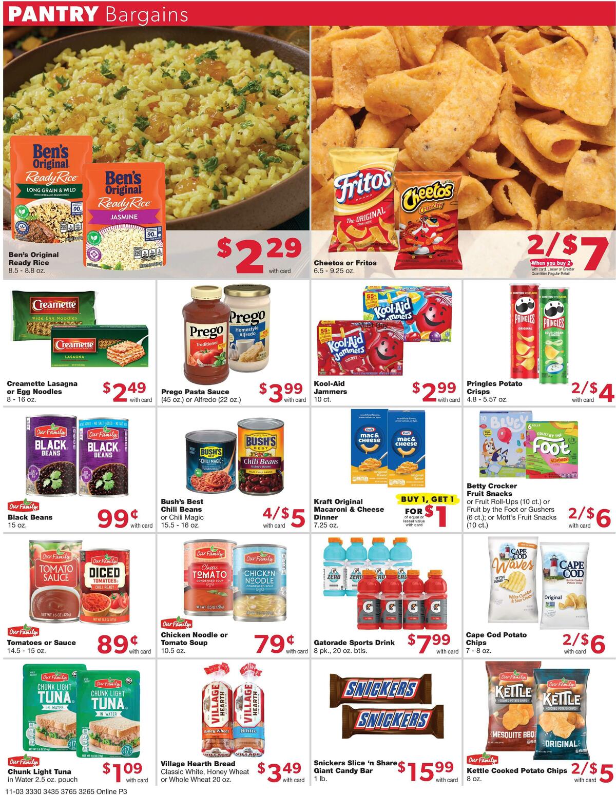 Family Fare Weekly Ad from November 3