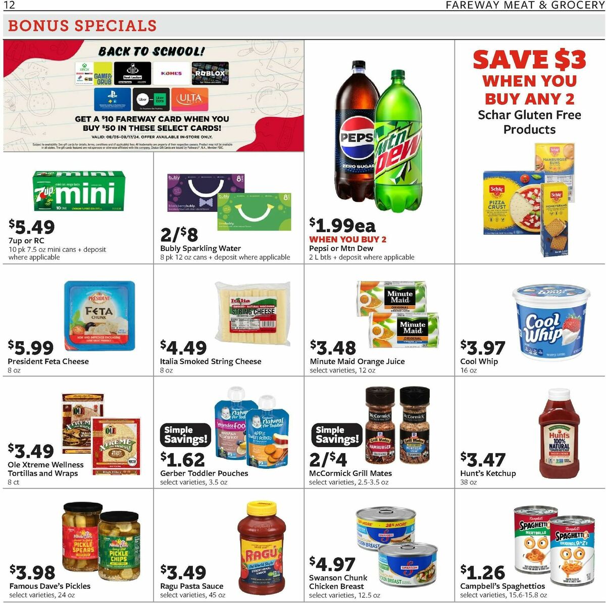 Fareway Weekly Ad from August 12