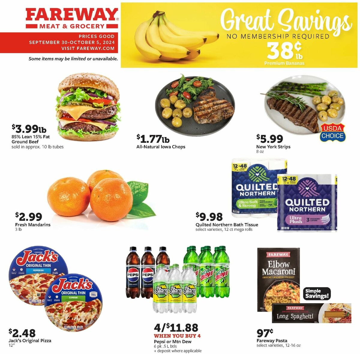 Fareway Weekly Ad from September 30