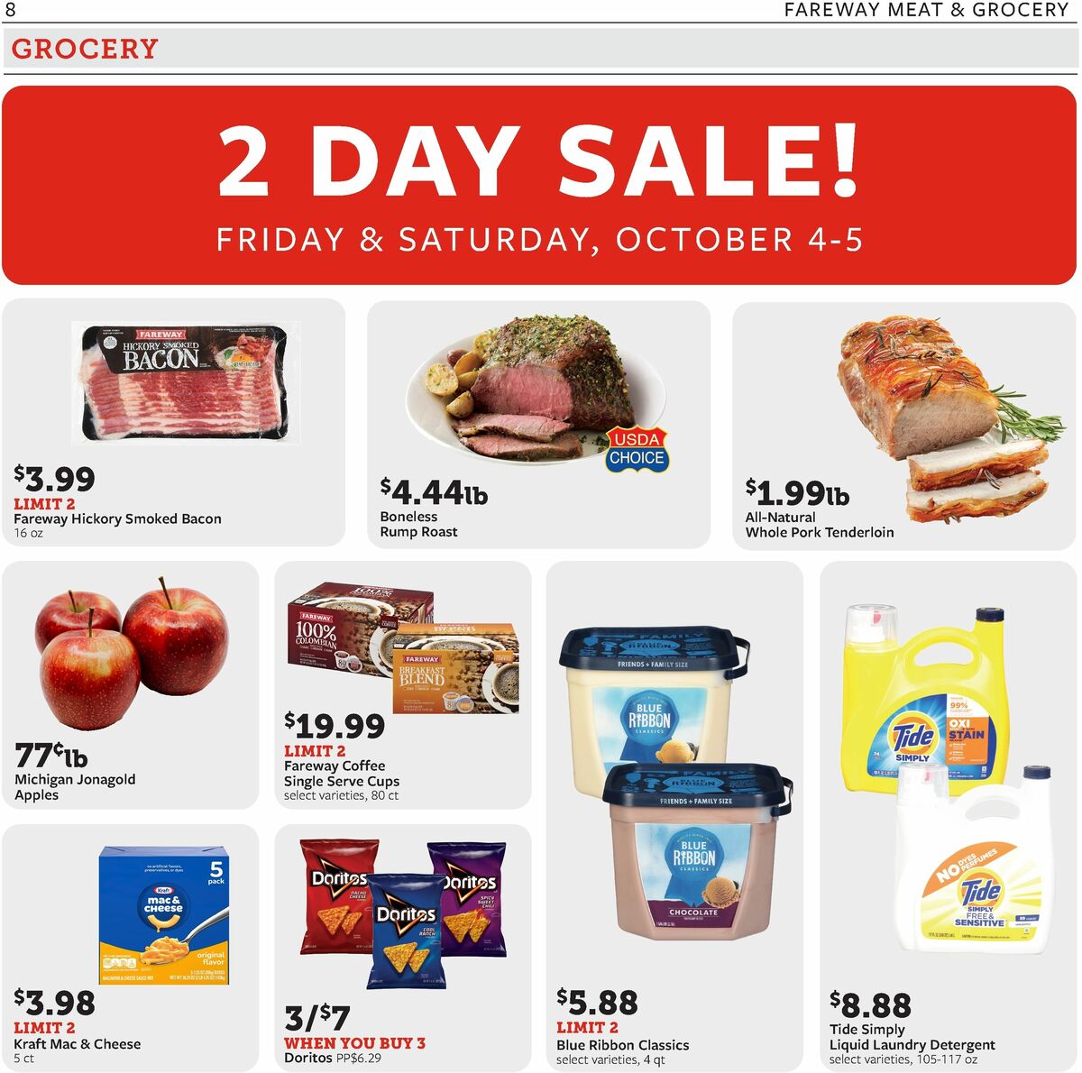 Fareway 2-Day Sale Weekly Ad from October 4