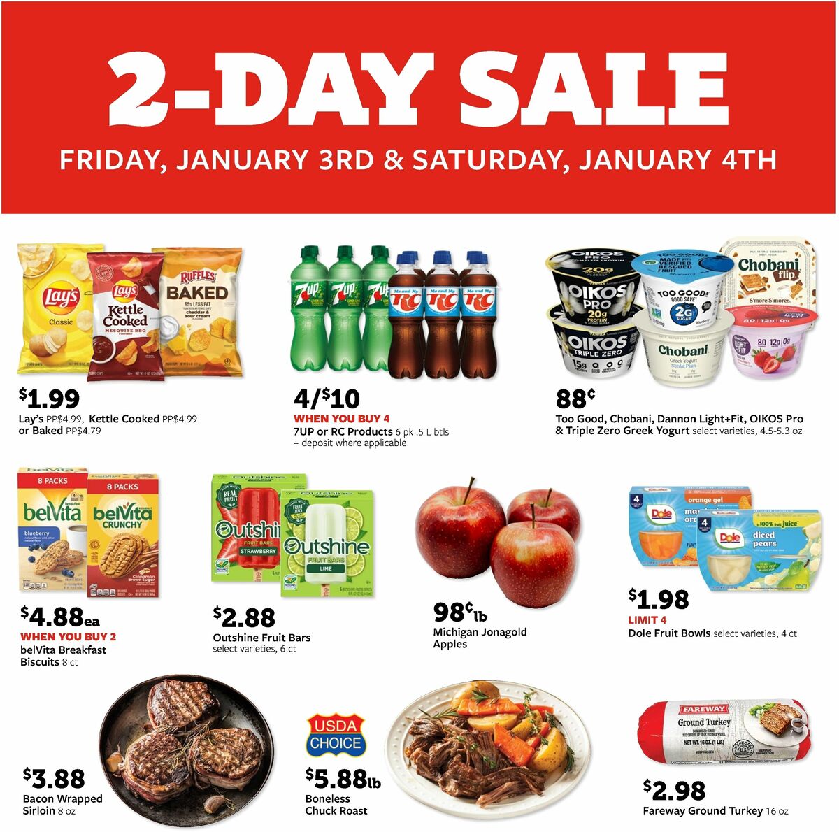 Fareway 2-Day Sale Weekly Ad from January 3