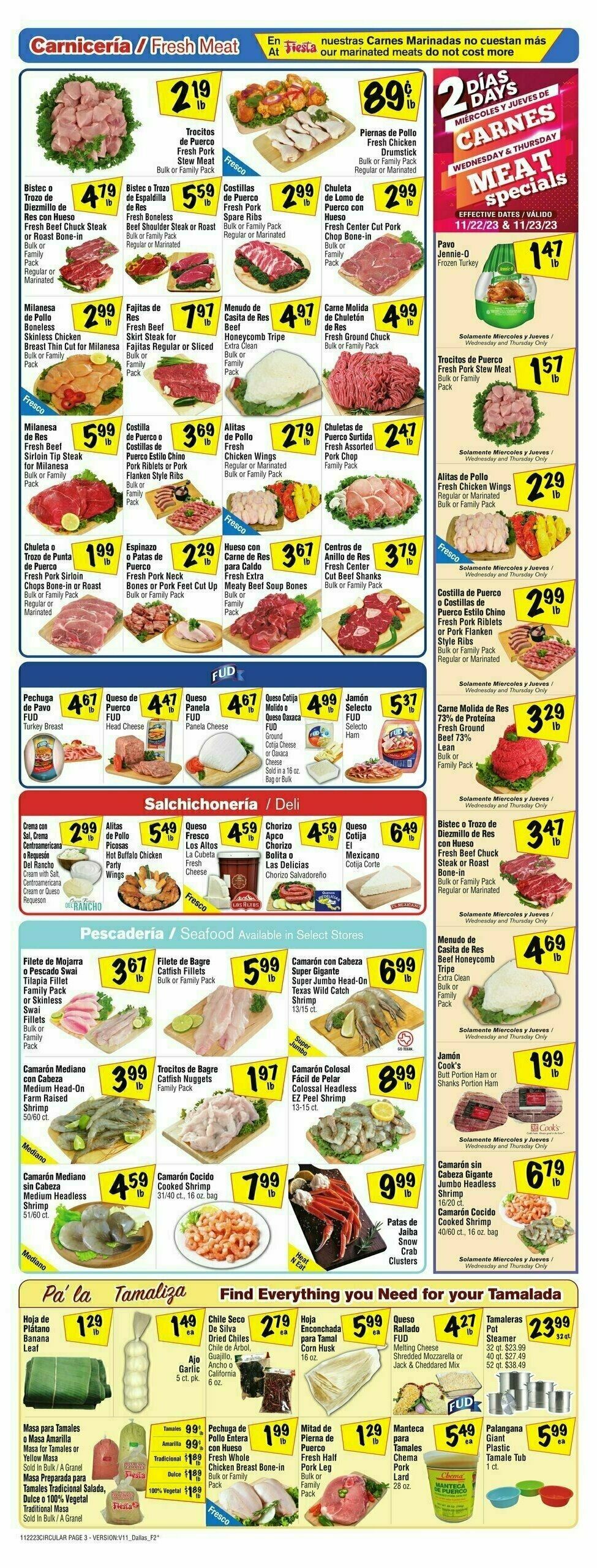 Fiesta Mart Weekly Ad from November 22