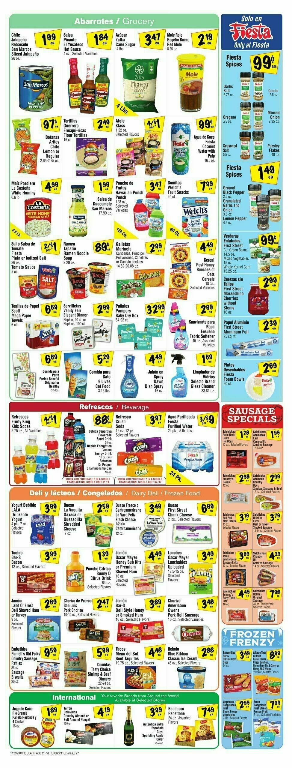 Fiesta Mart Weekly Ad from November 29