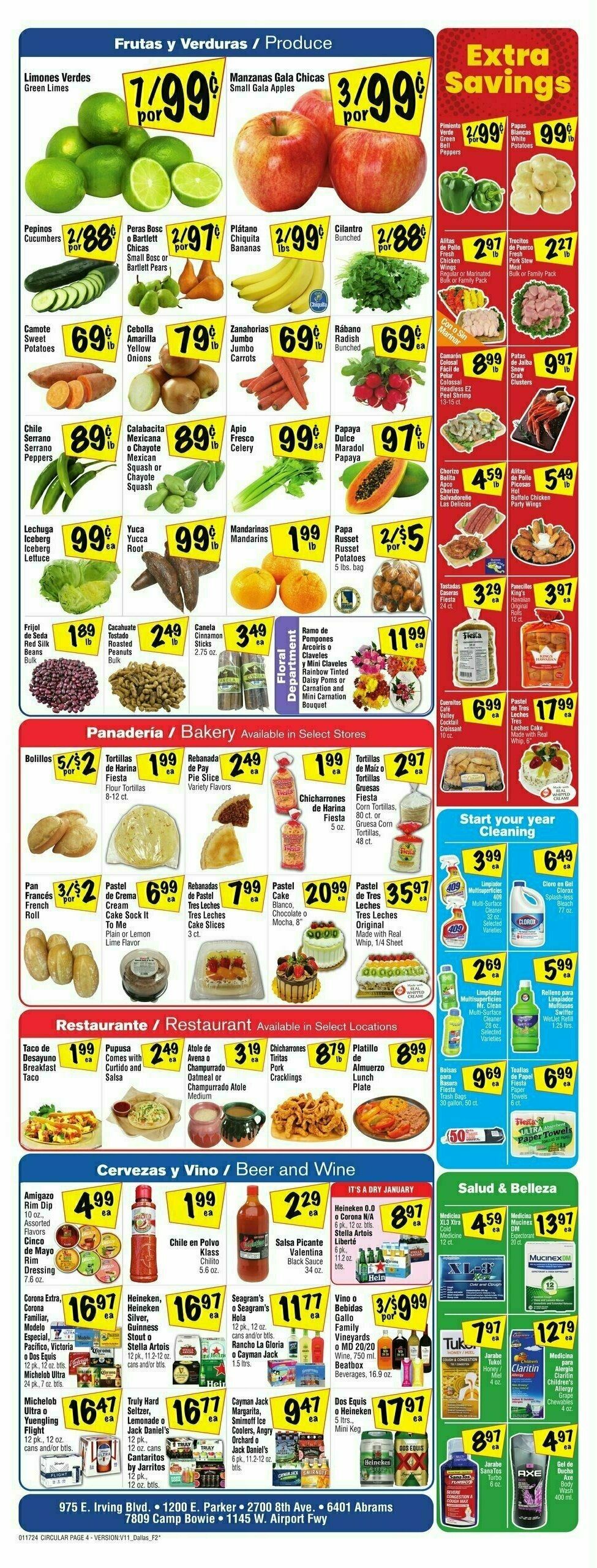 Fiesta Mart Weekly Ad from January 17