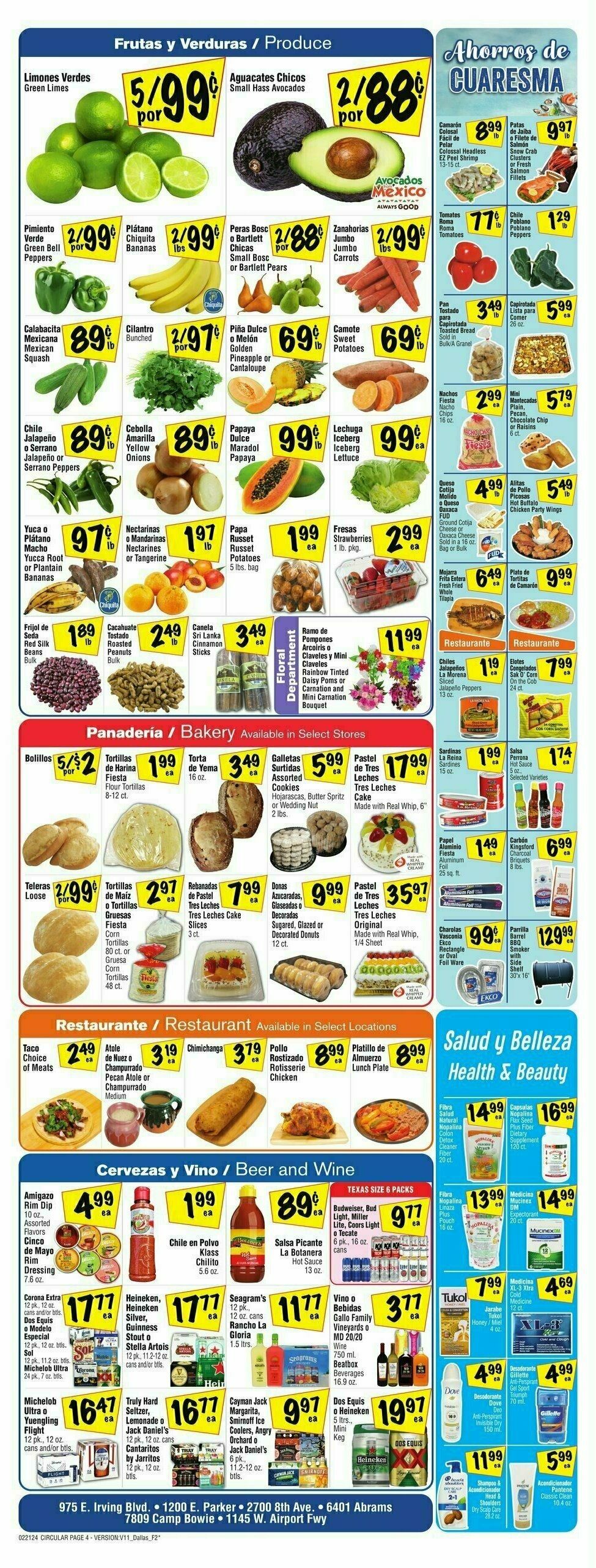 Fiesta Mart Weekly Ad from February 21