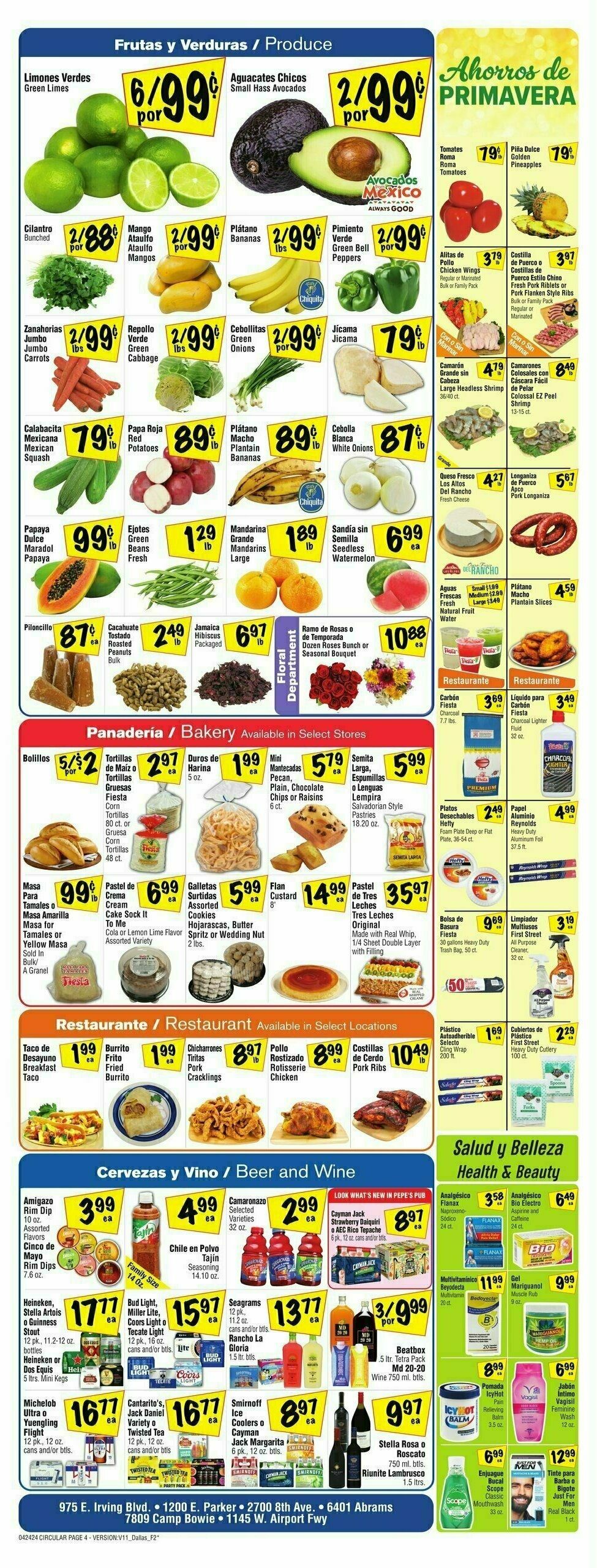 Fiesta Mart Weekly Ad from April 24