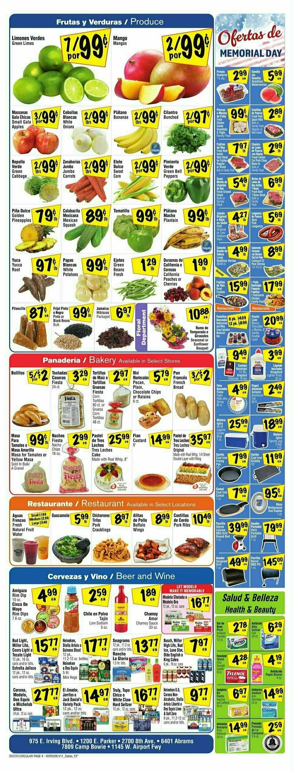 Fiesta Mart Weekly Ad from May 22